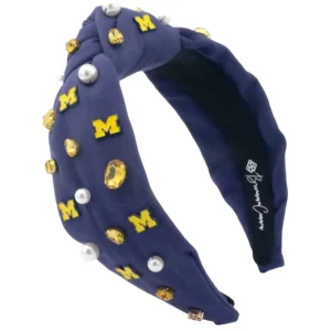 Michigan Navy Logo Headband-Brianna Cannon Fashion