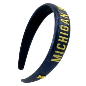 Michigan Navy Thin Embroidered Headband-Brianna Cannon Discount