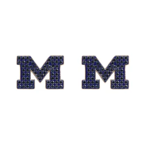 Michigan Pavé Logo Studs-Brianna Cannon Best