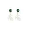 Michigan State Mini White Spartan Logo Earrings-Brianna Cannon Best