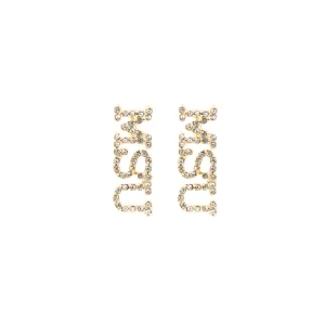 Michigan State MSU Pavé Rhinestone Stud Earrings-Brianna Cannon Online