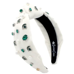 Michigan State White Logo Headband-Brianna Cannon New