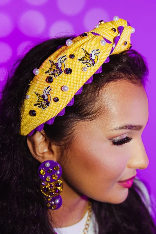 Minnesota Vikings Adult Cross Stitch Headband-Brianna Cannon Clearance