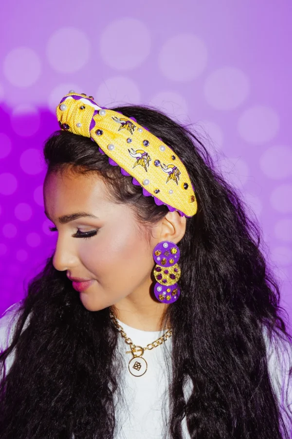 Minnesota Vikings Adult Cross Stitch Headband-Brianna Cannon Clearance