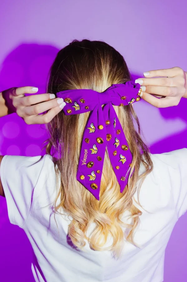 Minnesota Vikings Purple Bow Barrette-Brianna Cannon Discount
