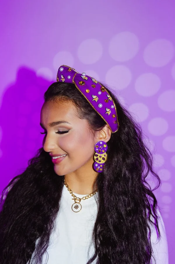 Minnesota Vikings Purple Logo Headband-Brianna Cannon New
