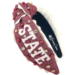 Mississippi State Adult Size HAIL STATE Cross Stitch Headband-Brianna Cannon Fashion