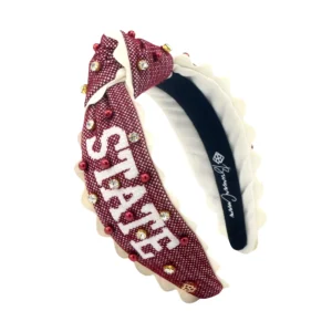 Mississippi State Child Size HAIL STATE Cross Stitch Headband-Brianna Cannon Outlet