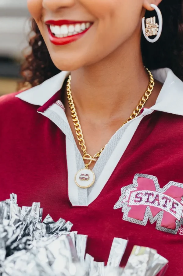 Mississippi State Logo Necklace-Brianna Cannon Hot