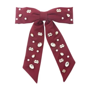 Mississippi State Maroon Bow Barrette-Brianna Cannon Fashion