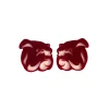 Mississippi State Maroon Bulldog Logo Studs-Brianna Cannon Fashion