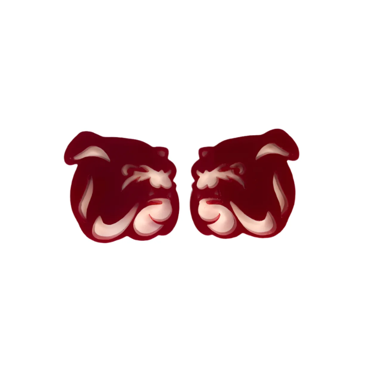 mississippi_state_maroon__0-7.webp Mississippi State Maroon Bulldog Logo Studs-Brianna Cannon Fashion