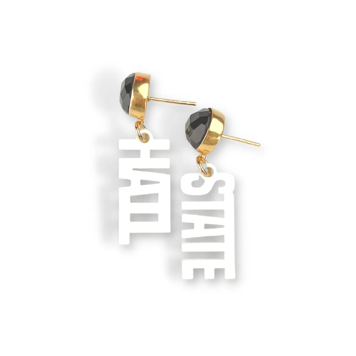 mississippi_state_mini_wh_0.webp Mississippi State Mini White HAIL STATE Earrings-Brianna Cannon Discount