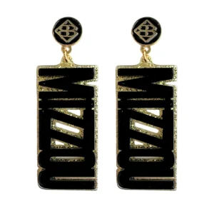 Missouri Black MIZZOU Earrings-Brianna Cannon New