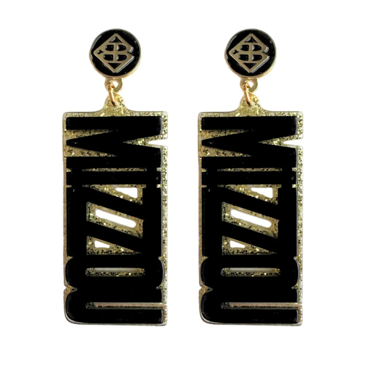 missouri_black_mizzou_ear_0.webp Missouri Black MIZZOU Earrings-Brianna Cannon New