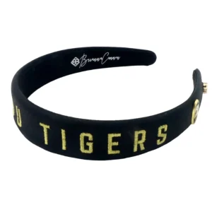Missouri Black Thin Embroidered Headband-Brianna Cannon Sale