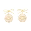 Missouri Logo Pearl Medallion Earring-Brianna Cannon Fashion