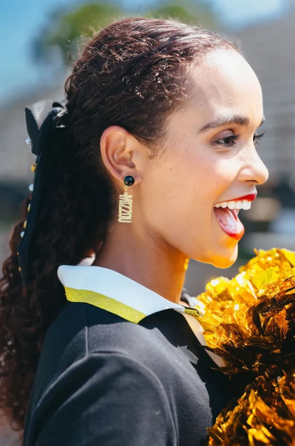 Missouri Mini Gold MIZZOU Earrings-Brianna Cannon Online