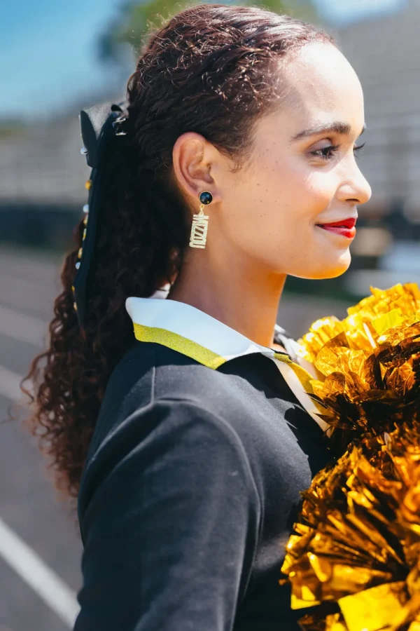 Missouri Mini Gold MIZZOU Earrings-Brianna Cannon Online