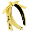 Missouri Yellow Thin Embroidered Ribbon Bow Headband-Brianna Cannon Online