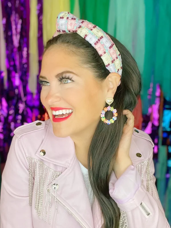 Multi Color Patchwork Headband-Brianna Cannon Discount