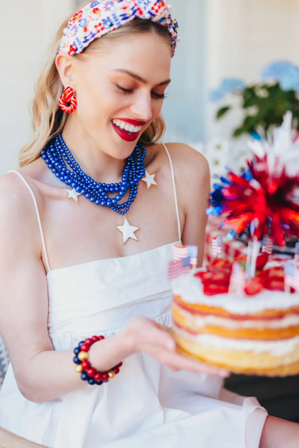 multi_strand_blue_necklac_1.webp Multi Strand Blue Necklace with Stars-Brianna Cannon New