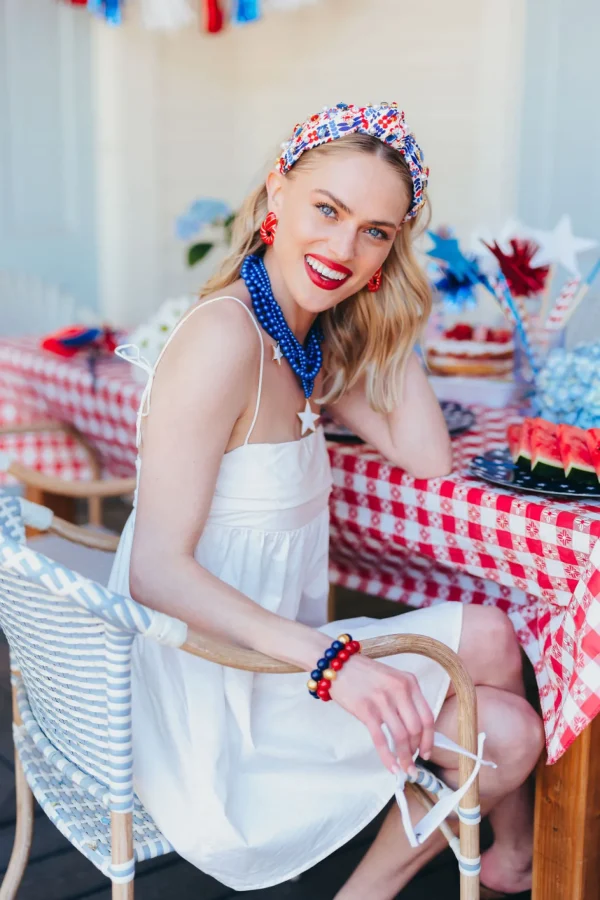 Multi Strand Blue Necklace with Stars-Brianna Cannon New