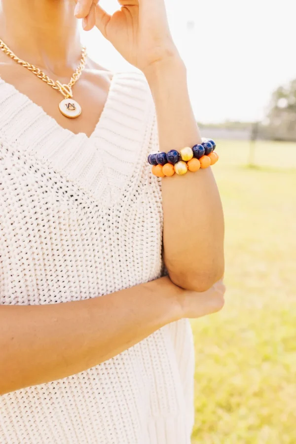 Navy Beaded Brianna Bracelet-Brianna Cannon Hot
