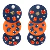 Navy Blue and Orange Triple Dot Earrings-Brianna Cannon Outlet