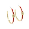 NC State Logo Hoop Earrings-Brianna Cannon Online