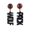 NC State Mini Black WOLF PACK Earrings-Brianna Cannon Fashion