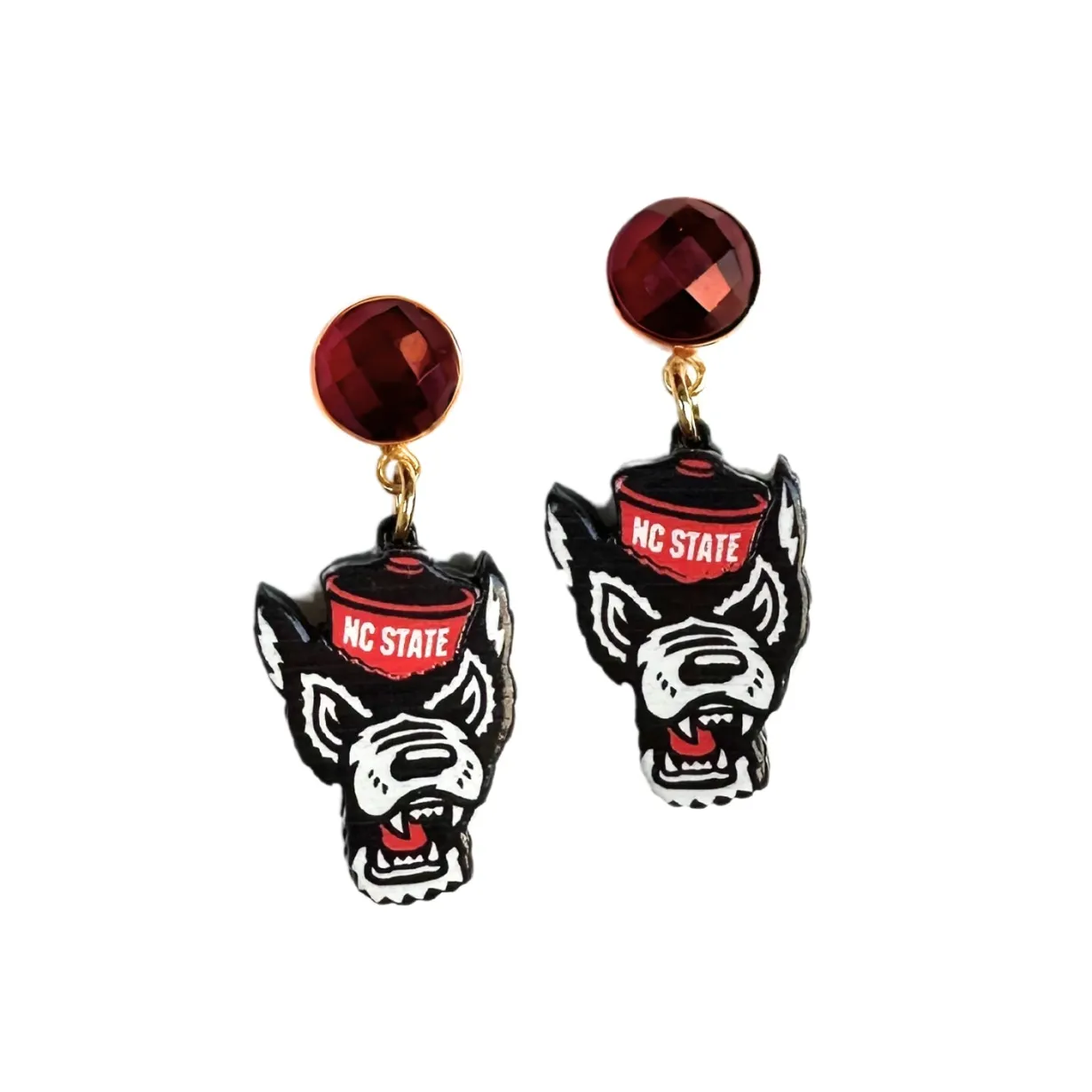 nc_state_mini_wolf_logo_e_0.webp NC State Mini Wolf Logo Earrings-Brianna Cannon New