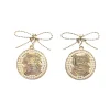 NC State Pearl Bow Medallion Earrings-Brianna Cannon Fashion