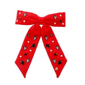 NC State Red Bow Barrette-Brianna Cannon Best