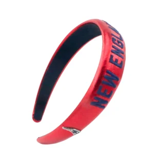 New England Patriots Thin Embroidered Headband-Brianna Cannon New