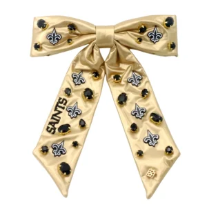 New Orleans Saints Gold Bow Barrette-Brianna Cannon Hot