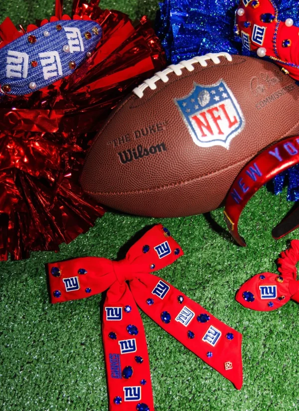 New York Giants Red Bow Barrette-Brianna Cannon Hot
