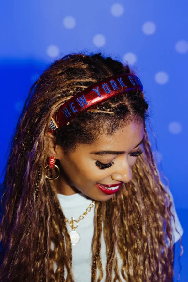 New York Giants Thin Embroidered Headband-Brianna Cannon Sale