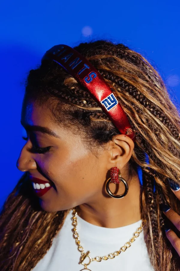 New York Giants Thin Embroidered Headband-Brianna Cannon Sale