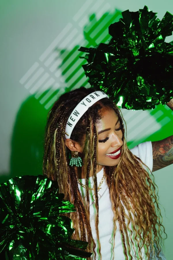 New York Jets Thin Embroidered Headband-Brianna Cannon Discount