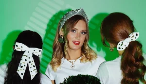 New York Jets White Bow Barrette-Brianna Cannon Best