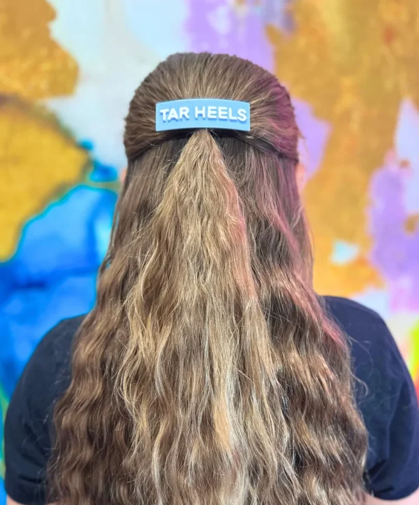 North Carolina Blue TAR HEELS Rectangle Barrette Clip-Brianna Cannon Discount
