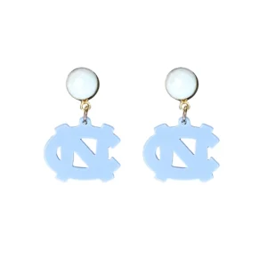 North Carolina Mini Blue Logo Earrings-Brianna Cannon Hot