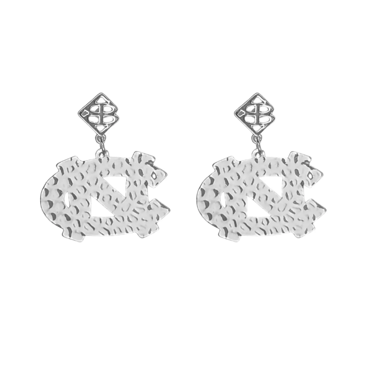 north_carolina_silver_log_0.webp North Carolina Silver Logo Earring with BC Logo-Brianna Cannon Outlet