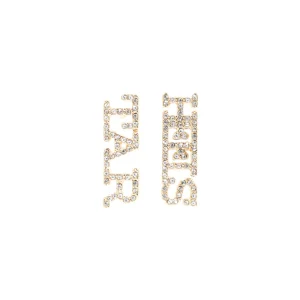 North Carolina TAR HEELS Pavé Rhinestone Stud Earrings-Brianna Cannon Best