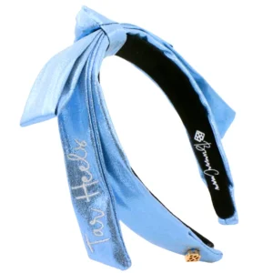 North Carolina Thin Embroidered Ribbon Bow Headband-Brianna Cannon Discount