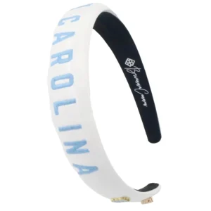 North Carolina White Thin Embroidered Headband-Brianna Cannon Discount