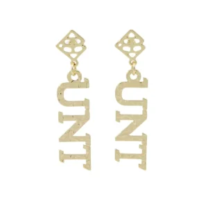 North Texas Gold Logo Earring with BC Logo-Brianna Cannon Outlet
