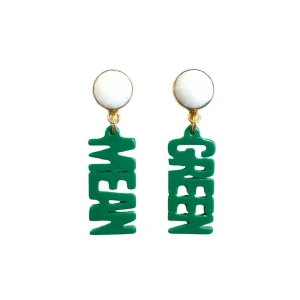 North Texas Mini Green MEAN GREEN Earrings-Brianna Cannon Best