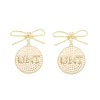 North Texas Pearl Bow Medallion Earrings-Brianna Cannon Clearance